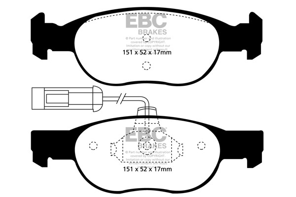 Stabdžių kaladėlės EBC "Ultimax" DP1059/2