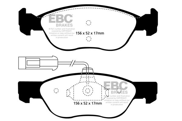 Stabdžių kaladėlės EBC "Ultimax" DP1060/2