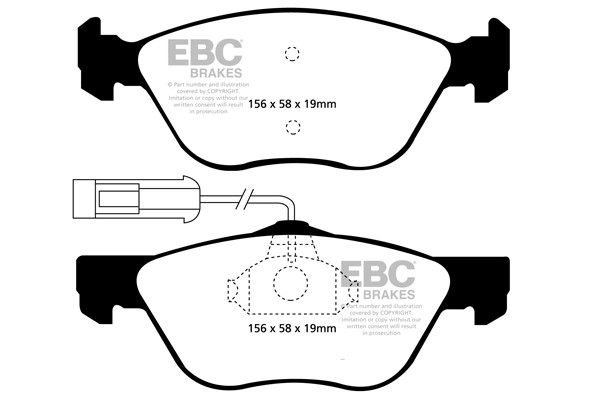 Stabdžių kaladėlės EBC "Ultimax" DP1061