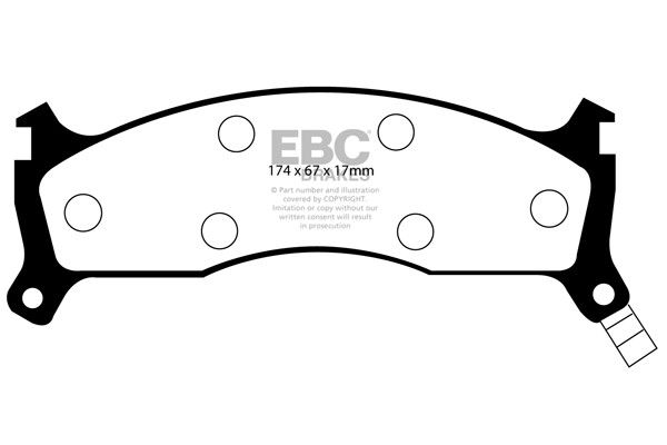 Stabdžių kaladėlės EBC "Ultimax" DP1073