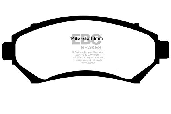 Stabdžių kaladėlės EBC "Ultimax" DP1100