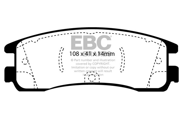 Stabdžių kaladėlės EBC "Ultimax" DP1122