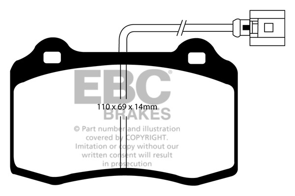 Stabdžių kaladėlės EBC "Ultimax" DP1140/2