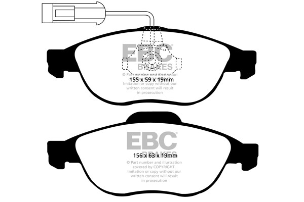 Stabdžių kaladėlės EBC "Ultimax" DP1153