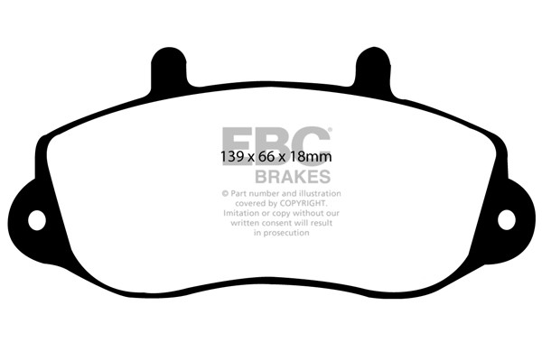 Stabdžių kaladėlės EBC "Ultimax" DP1182