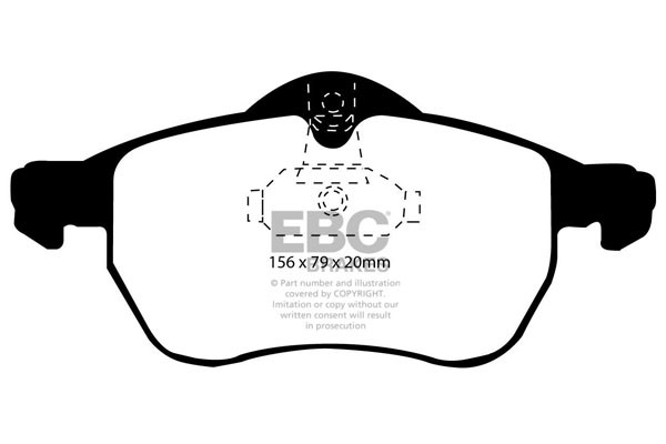 Stabdžių kaladėlės EBC "Ultimax" DP1183