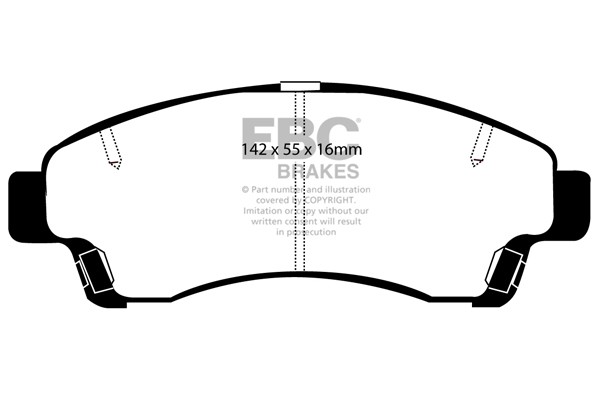 Stabdžių kaladėlės EBC "Ultimax" DP1189