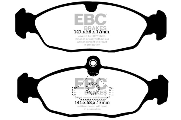 Stabdžių kaladėlės EBC "Ultimax" DP1198