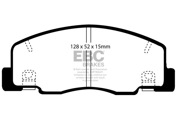 Stabdžių kaladėlės EBC "Ultimax" DP1204