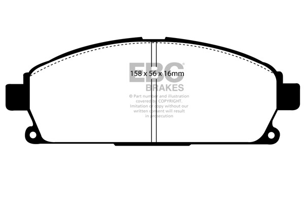Stabdžių kaladėlės EBC "Ultimax" DP1247