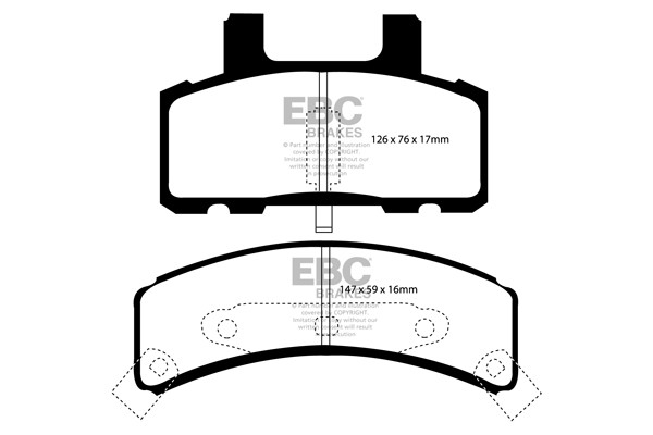 Stabdžių kaladėlės EBC "Ultimax" DP1273