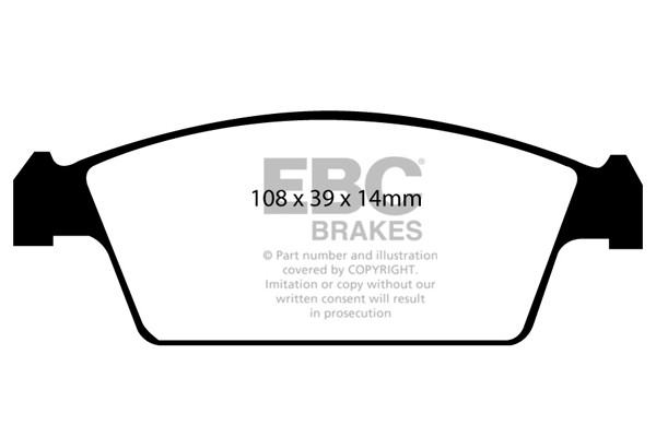 Stabdžių kaladėlės EBC "Ultimax" DP1301