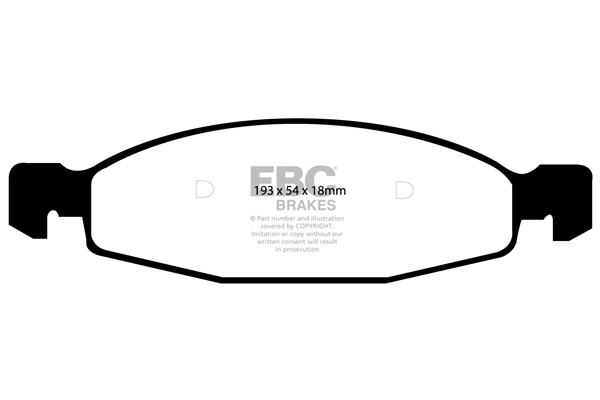 Stabdžių kaladėlės EBC "Ultimax" DP1312