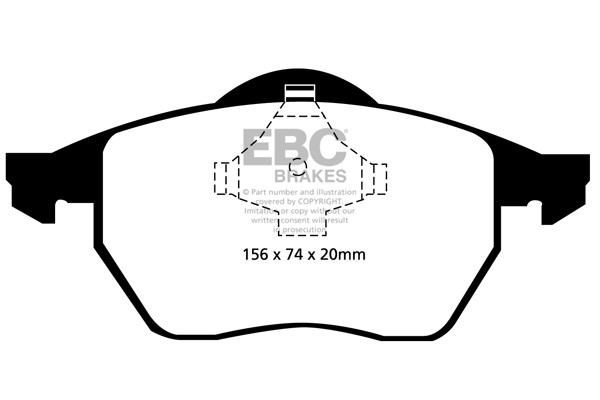 Stabdžių kaladėlės EBC "Ultimax" DP1324