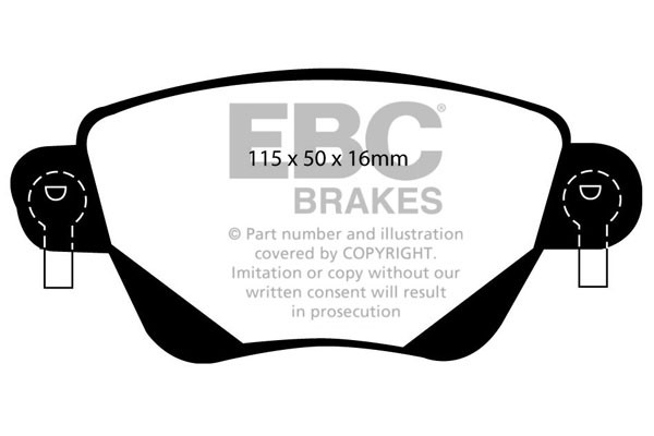 Stabdžių kaladėlės EBC "Ultimax" DP1350