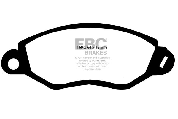 Stabdžių kaladėlės EBC "Ultimax" DP1367