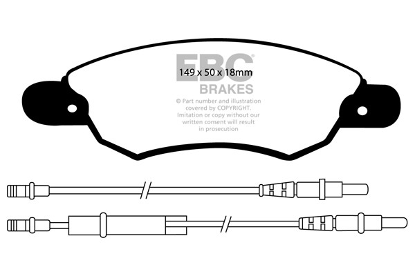 Stabdžių kaladėlės EBC "Ultimax" DP1370