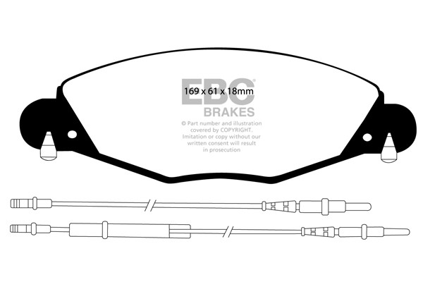Stabdžių kaladėlės EBC "Ultimax" DP1372