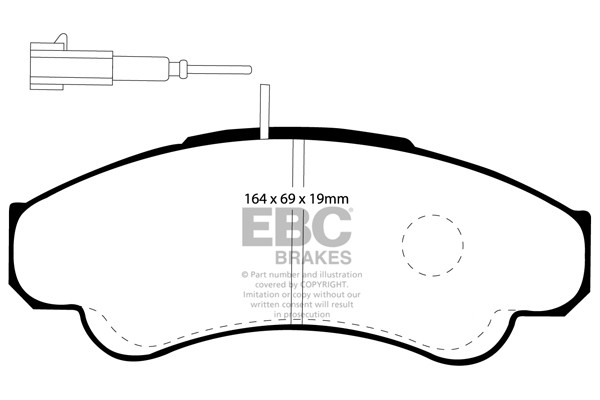 Stabdžių kaladėlės EBC "Ultimax" DP1379