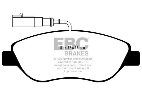 Stabdžių kaladėlės EBC "Ultimax" DP1382