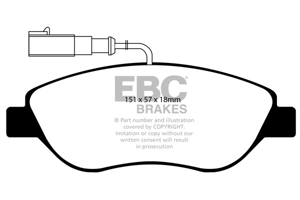 Stabdžių kaladėlės EBC "Ultimax" DP1382/2