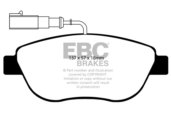 Stabdžių kaladėlės EBC "Ultimax" DP1383