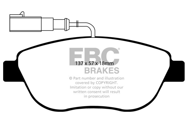 Stabdžių kaladėlės EBC "Ultimax" DP1383/2