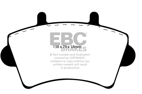 Stabdžių kaladėlės EBC "Ultimax" DP1386