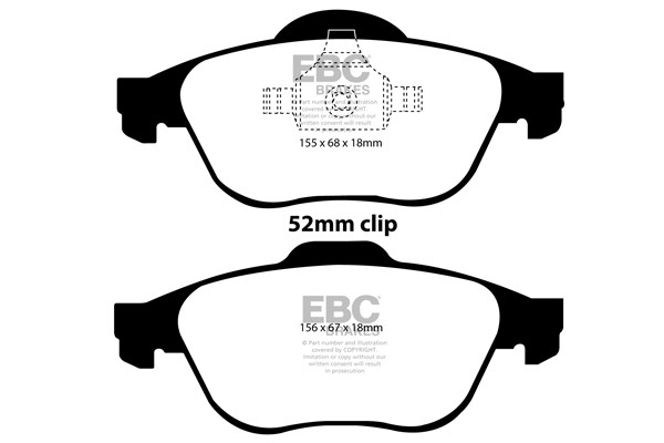 Stabdžių kaladėlės EBC "Ultimax" DP1394