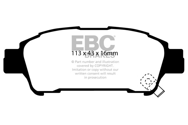Stabdžių kaladėlės EBC "Ultimax" DP1401