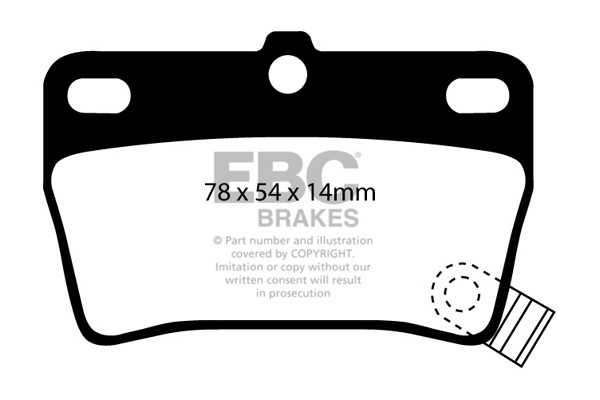 Stabdžių kaladėlės EBC "Ultimax" DP1403