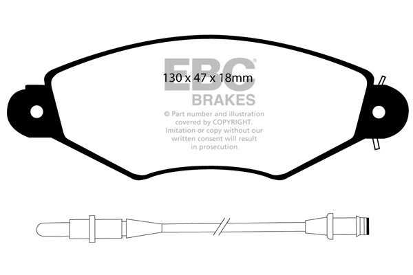 Stabdžių kaladėlės EBC "Ultimax" DP1406