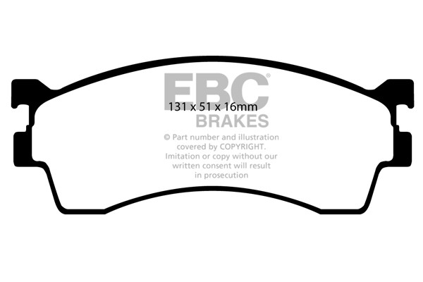 Stabdžių kaladėlės EBC "Ultimax" DP1409