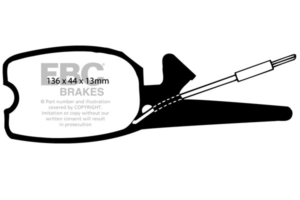 Stabdžių kaladėlės EBC "Ultimax" DP140
