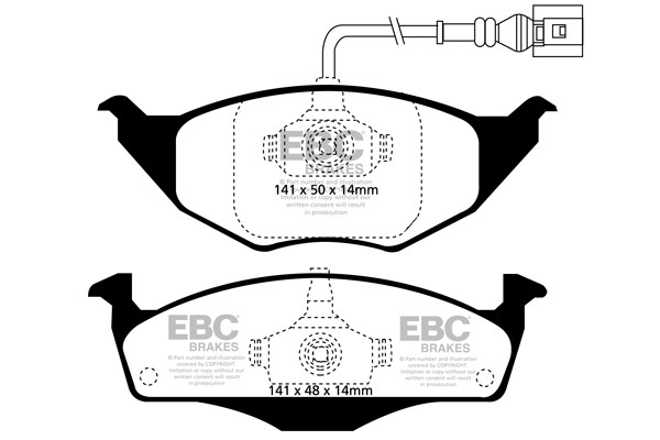 Stabdžių kaladėlės EBC "Ultimax" DP1432