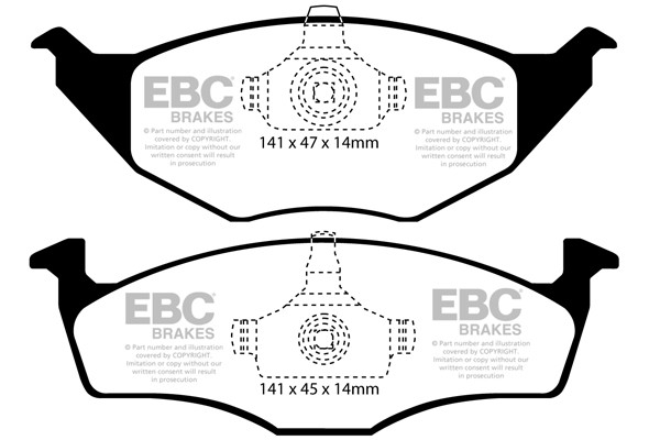 Stabdžių kaladėlės EBC "Ultimax" DP1433