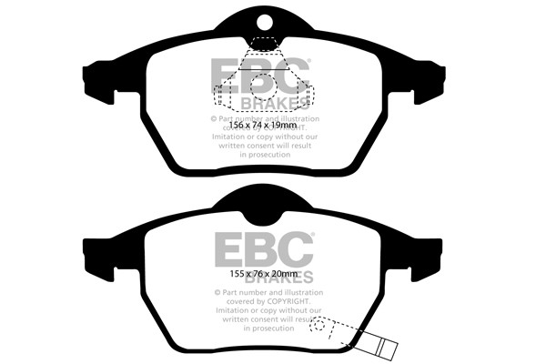 Stabdžių kaladėlės EBC "Ultimax" DP1443
