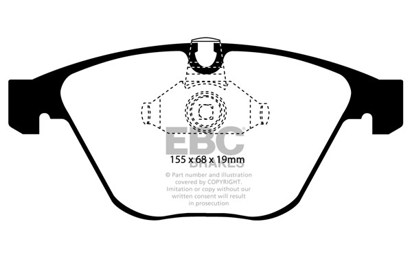 Stabdžių kaladėlės EBC "Ultimax" DP1449