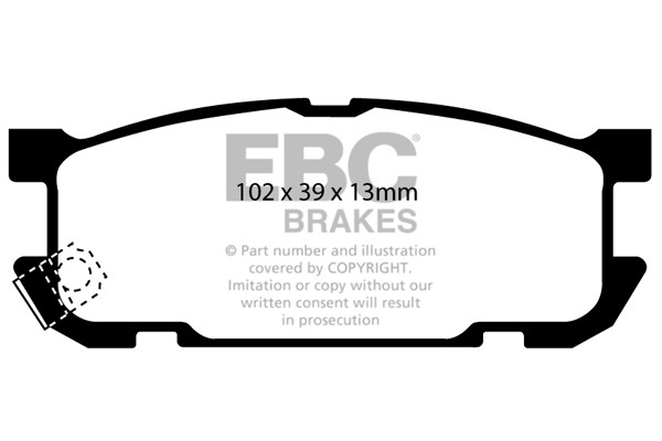 Stabdžių kaladėlės EBC "Ultimax" DP1453