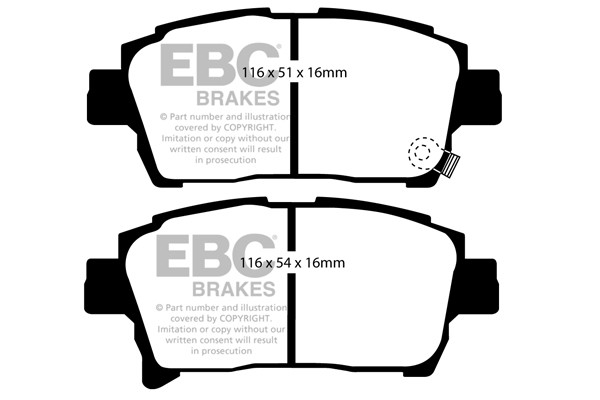 Stabdžių kaladėlės EBC "Ultimax" DP1459