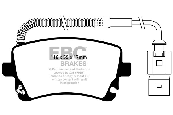 Stabdžių kaladėlės EBC "Ultimax" DP1470