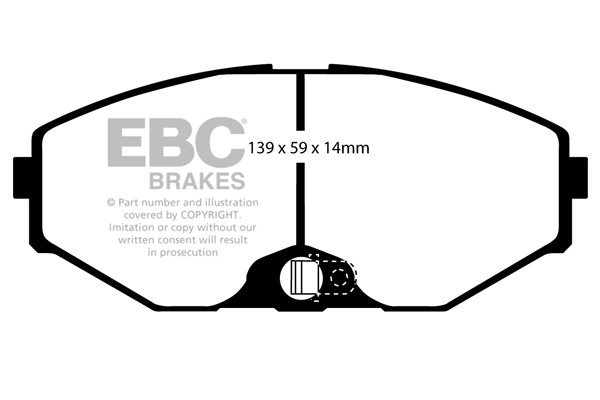 Stabdžių kaladėlės EBC "Ultimax" DP1471