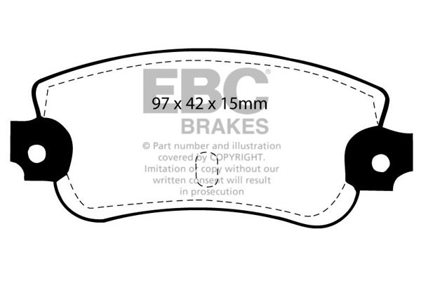 Stabdžių kaladėlės EBC "Ultimax" DP147
