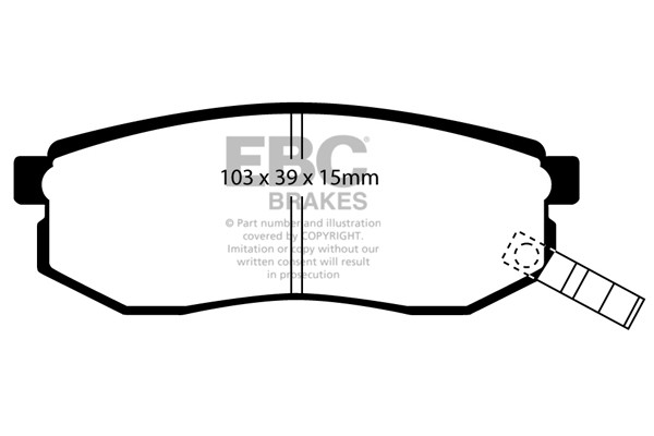 Stabdžių kaladėlės EBC "Ultimax" DP1484