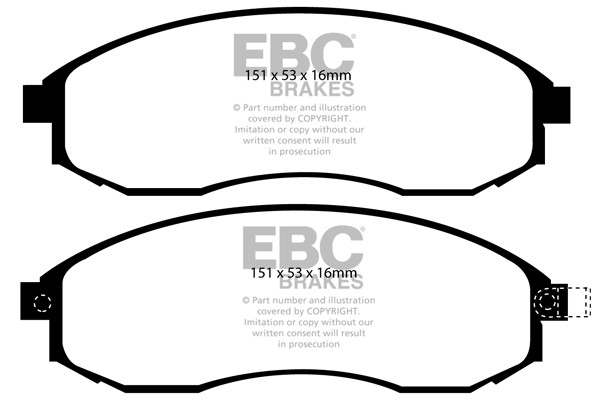 Stabdžių kaladėlės EBC "Ultimax" DP1489