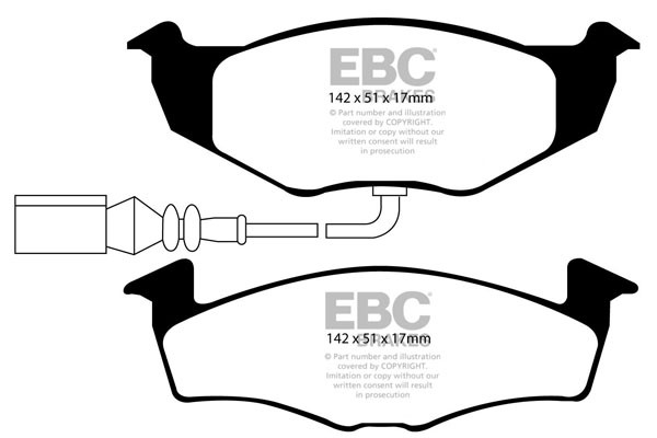 Stabdžių kaladėlės EBC "Ultimax" DP1498