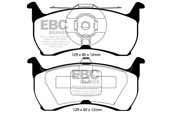 Stabdžių kaladėlės EBC "Ultimax" DP1504