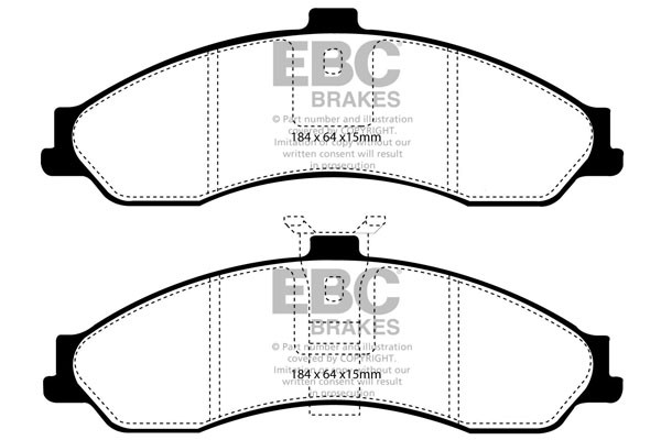 Stabdžių kaladėlės EBC "Ultimax" DP1505