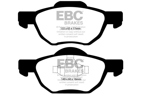 Stabdžių kaladėlės EBC "Ultimax" DP1525