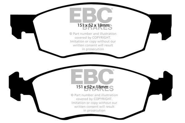 Stabdžių kaladėlės EBC "Ultimax" DP1528